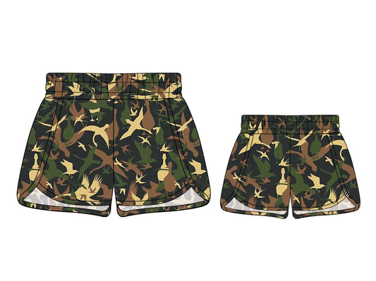 Preorder (moq 5 each) Mommy and Me Women Baby Girls Ducks Camo Hunting Summer Shorts Bottoms