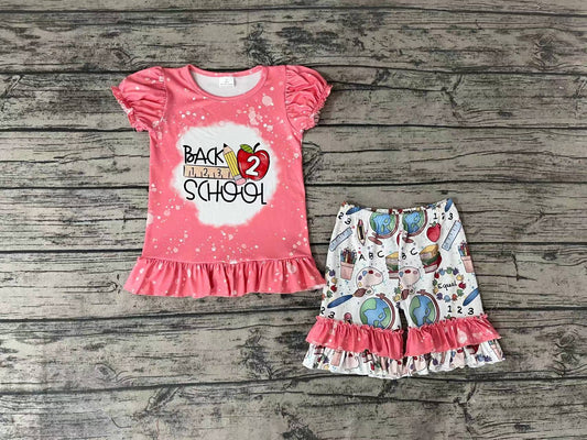 Baby Girls Back To School Apple Clothes Sets