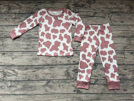 Baby Kids Cow Print Pajamas Clothes Sets