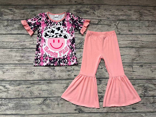 Baby Girls Howdy Shirts Bell Pants Clothes Sets