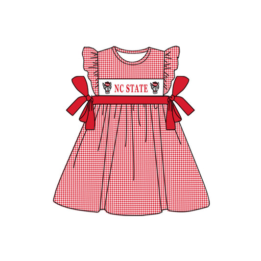 Baby Girls NC State Bows Team Knee Length Dresses preorder (moq 5)