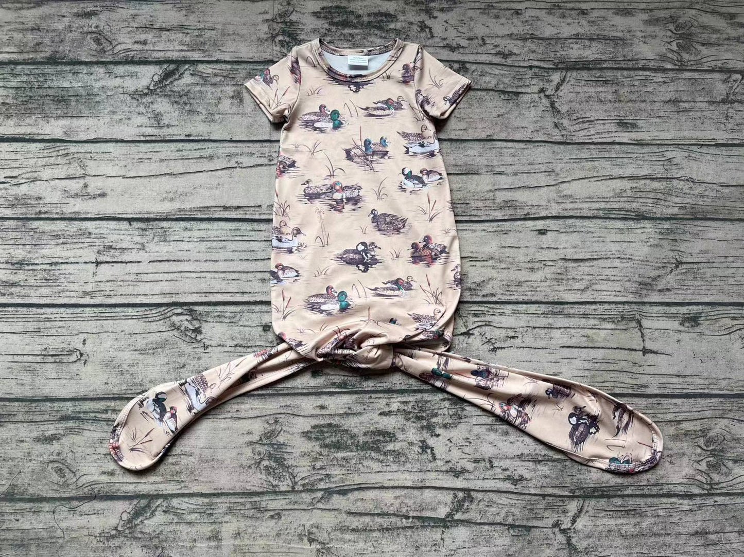 Baby Newborn Duck Short Sleeve Hunting Gowns