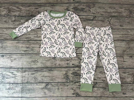 Baby Kids Fishing Boys Pajamas Clothing Sets