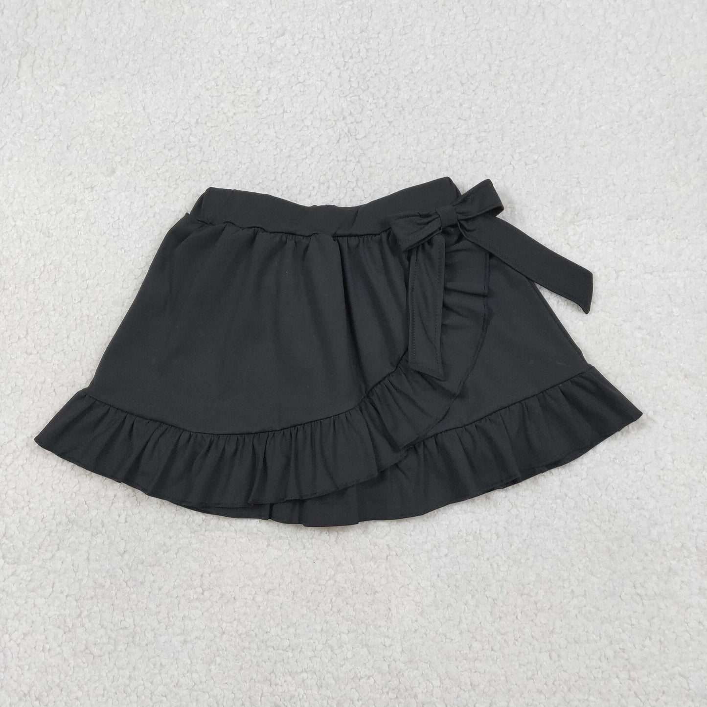 Baby Girls Black Yoga Active Ruffle Skirt Shorts Bottoms