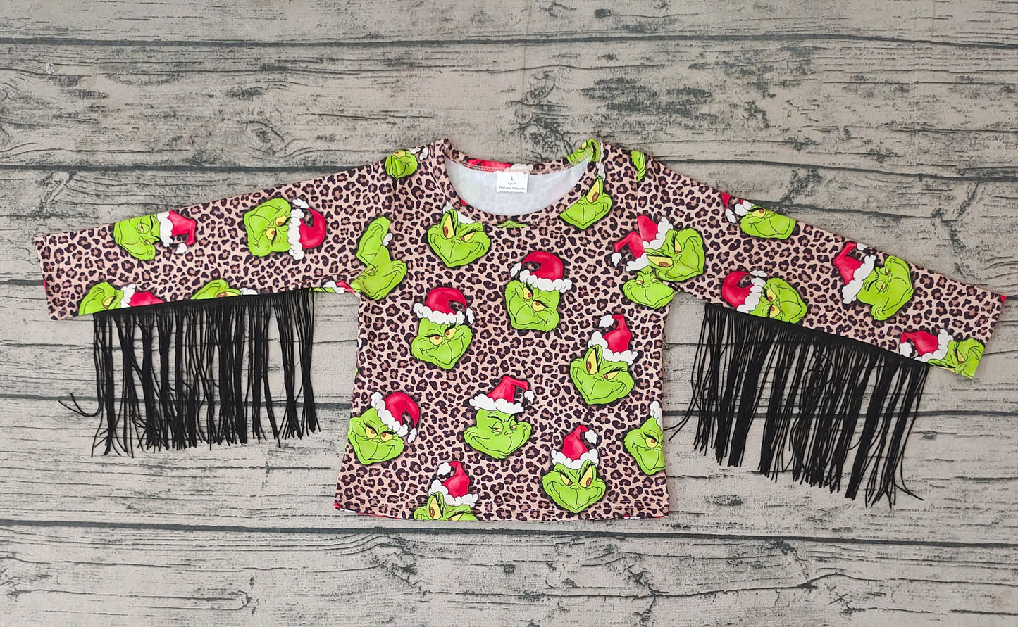 Baby Girls Christmas Frog Tassel Shirts Tops