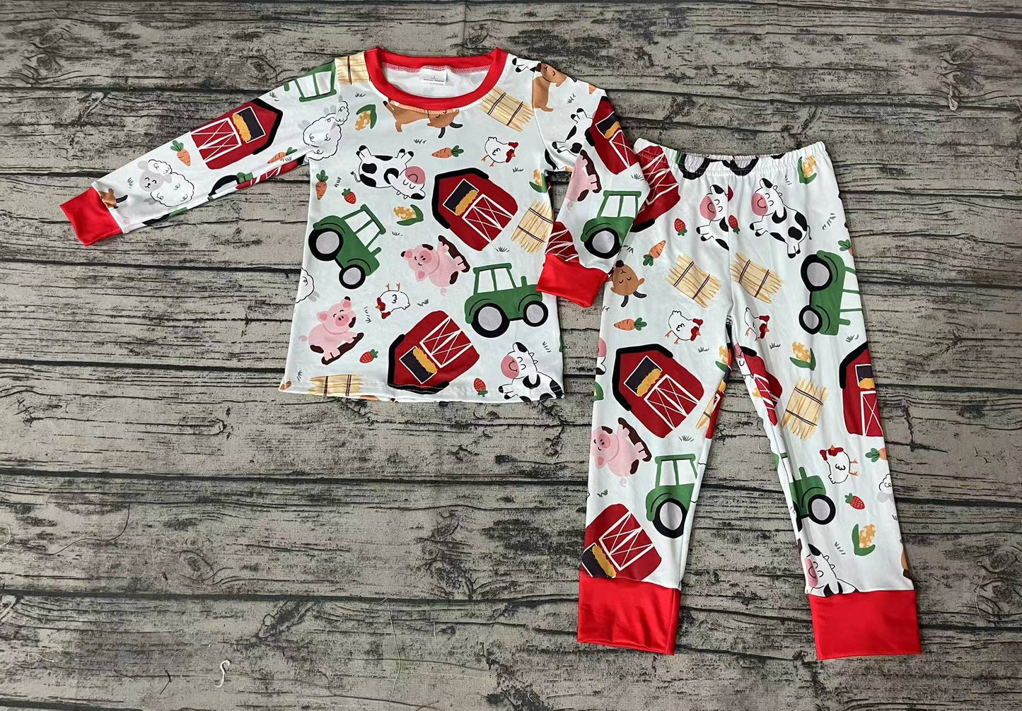 Baby Boys Farm Pajamas Clothes Sets – Aier Wholesale