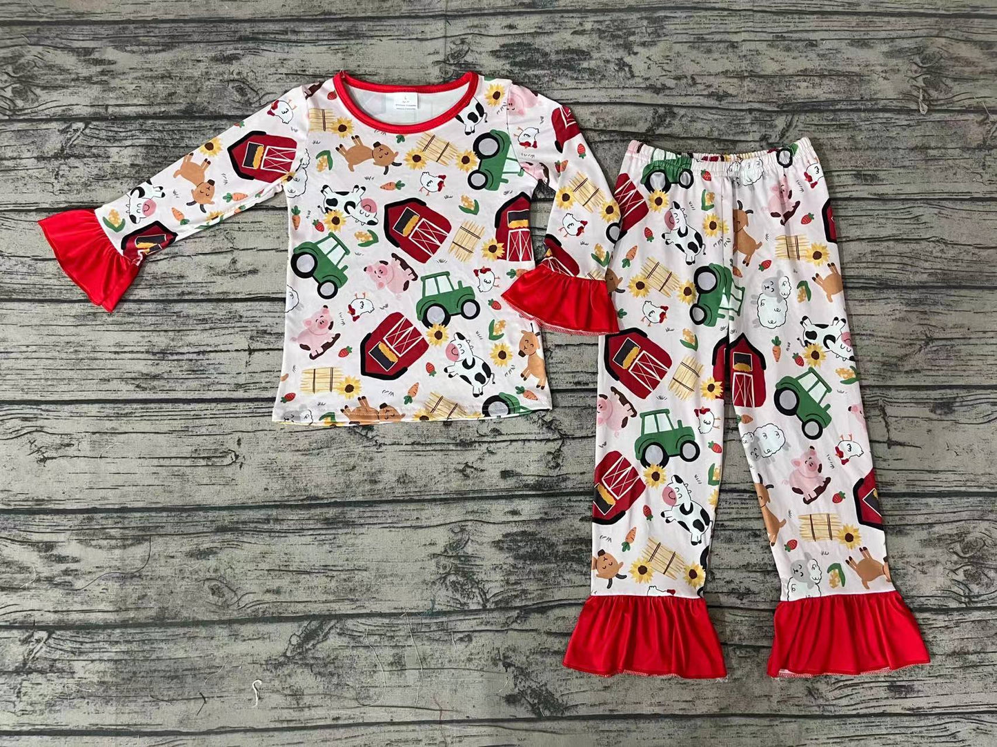 Baby Girls Farm Pajamas Clothes Sets