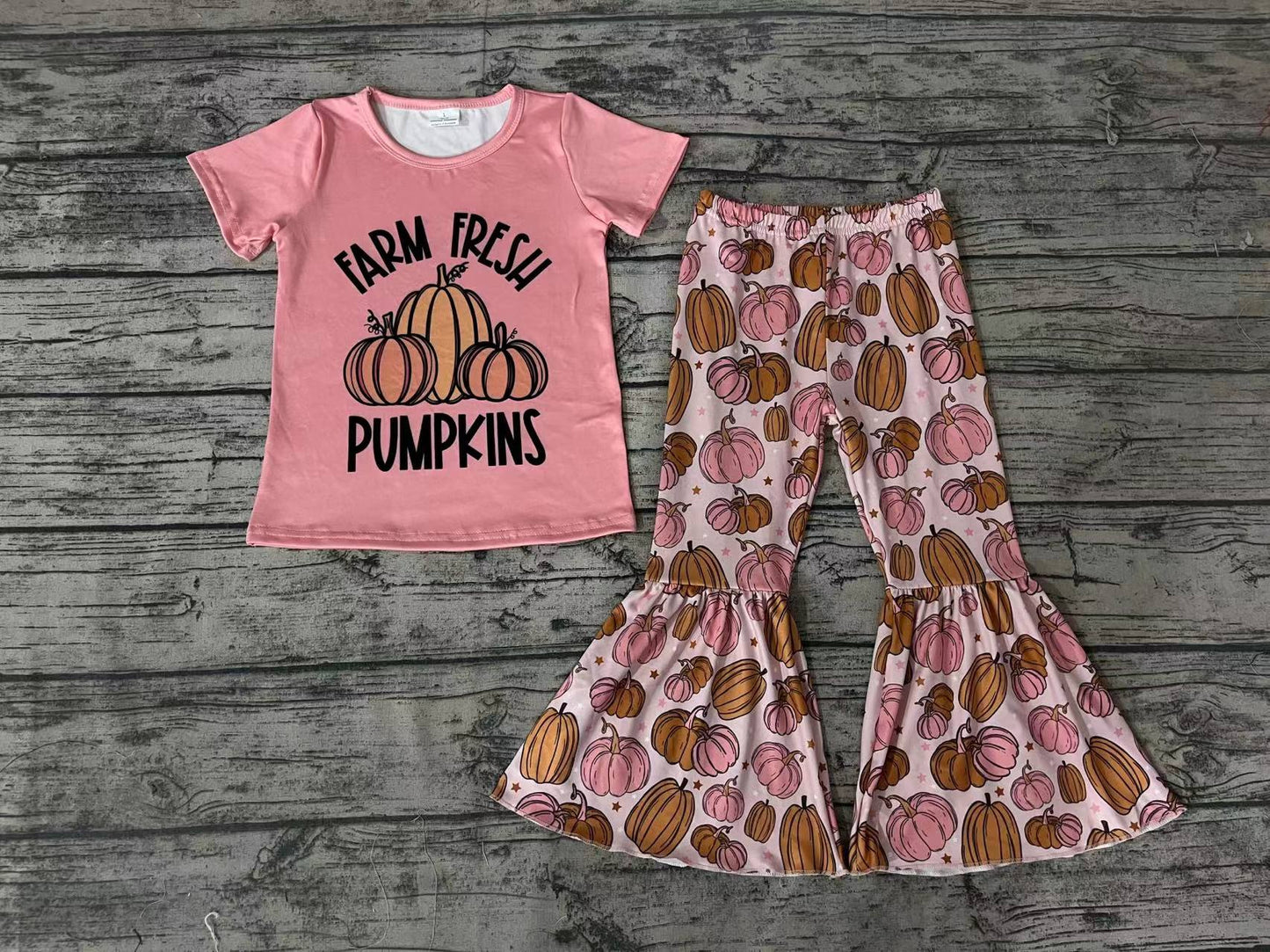 Baby Girls Pumpkin Bell Bottom Pants Sets