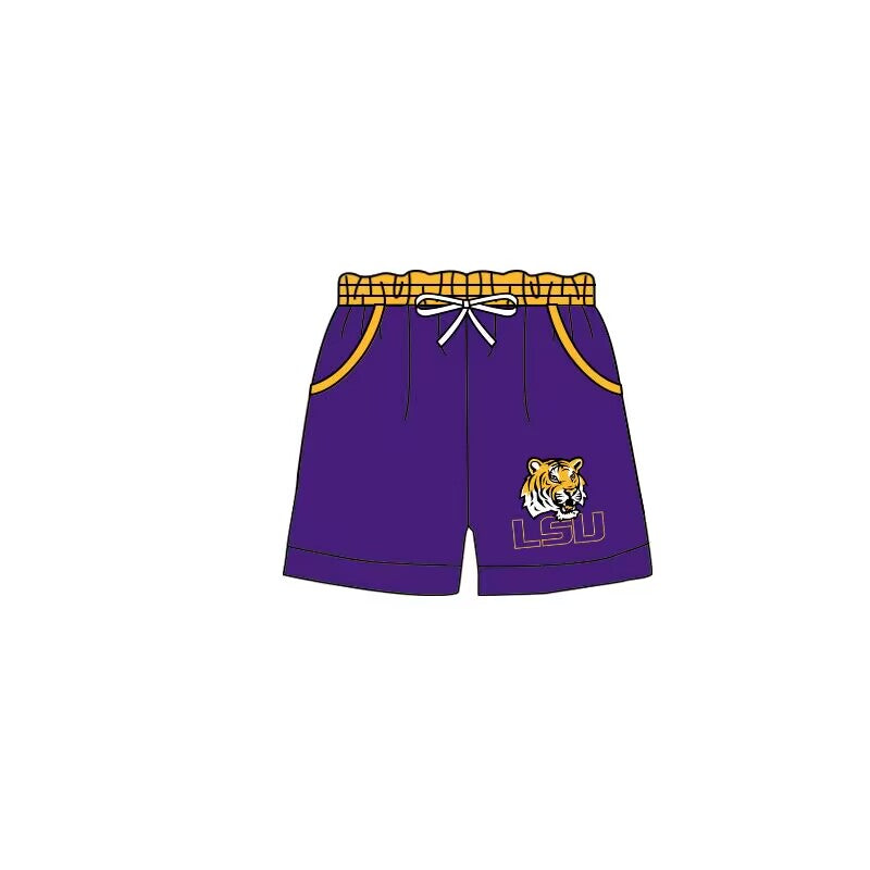 Baby boys team LSU Tiger Team trunks swimsuits preorder(moq 5)