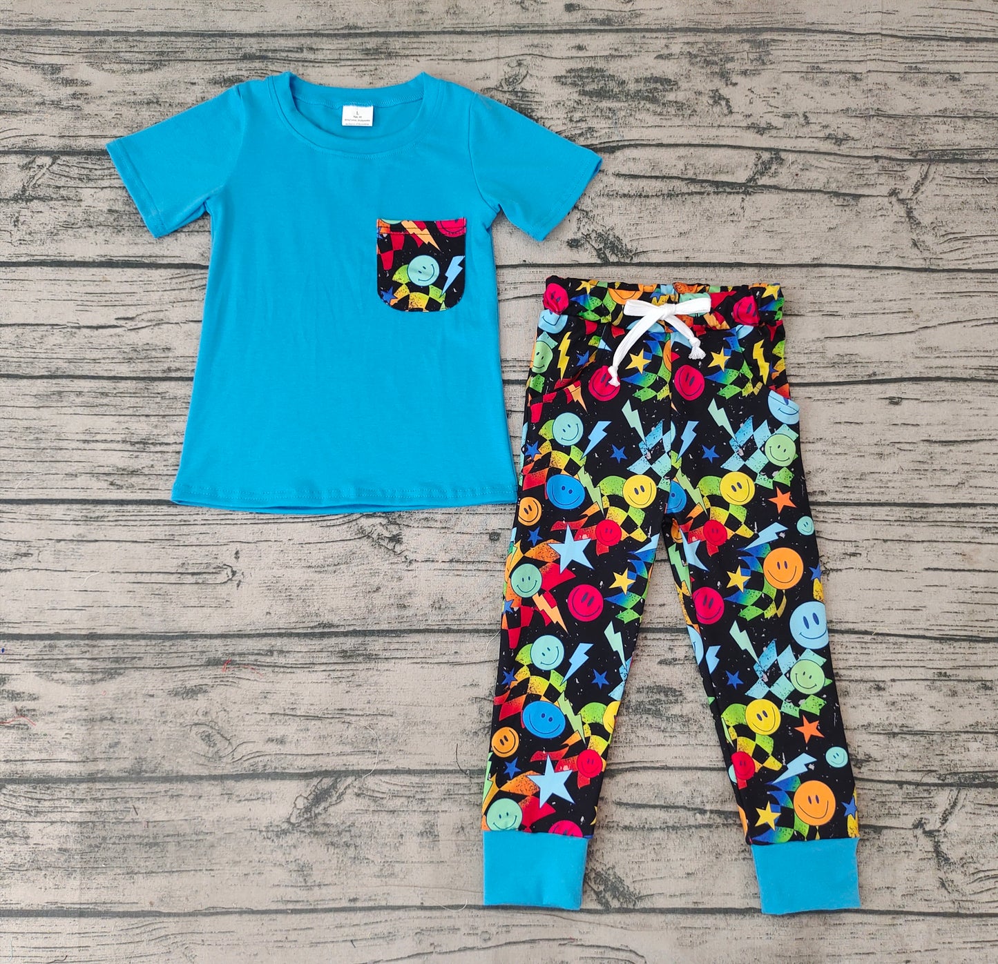 Baby Boys Pocket Tee Shirt Smile Pants Clothes Sets