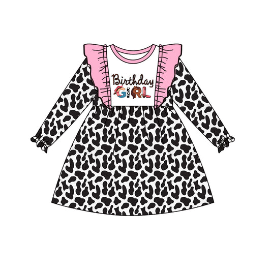 Baby Girls Birthday Girl Western Knee Length Dresses preorder(moq 5)