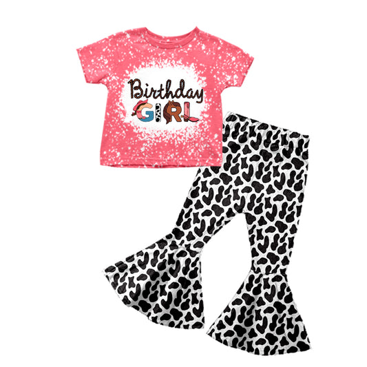 Baby Girls Birthday Girl Western Bell Pants Clothes Sets preorder(moq 5)