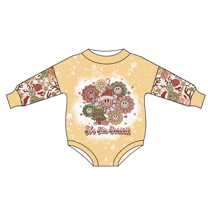 Baby Kids Christmas Season Long Sleeve Zip Rompers preorder(moq 5)