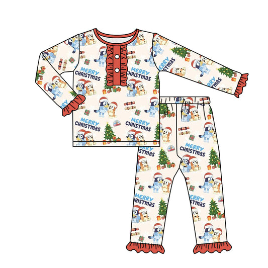 Baby Girls Cartoon Dogs Pajamas Clothes Sets preorder(moq 5