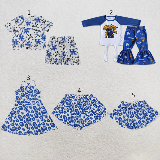 Sibling Mama and Me Kids Bows UK Team Clothes Sets Yoga Active Dress Butterfly Shorts