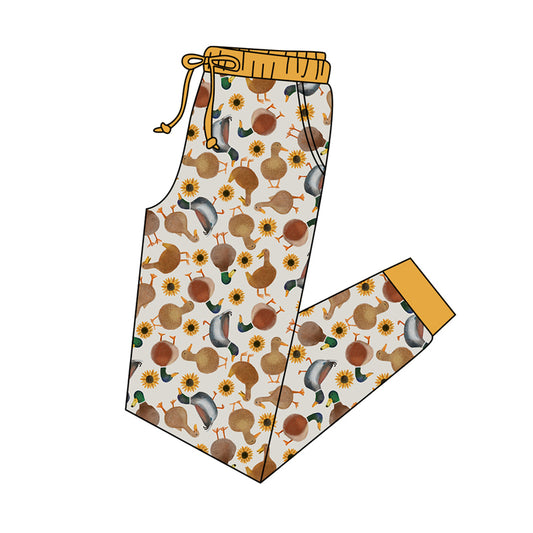 Adult Women Ducks Sunflower Pants Pajamas Preorder(moq 5)