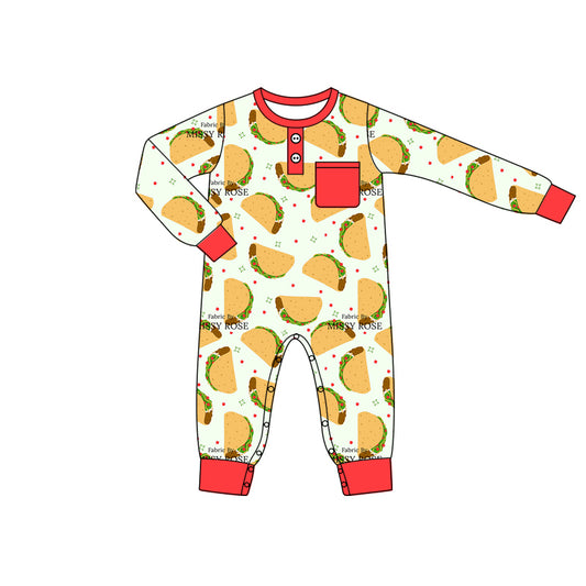 Baby Infant Boys Taco Pocket Rompers preorder(moq 5)