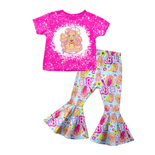 Baby Girls Doll Pink Shirt Bell Pants Clothes Sets preorder(moq 5)