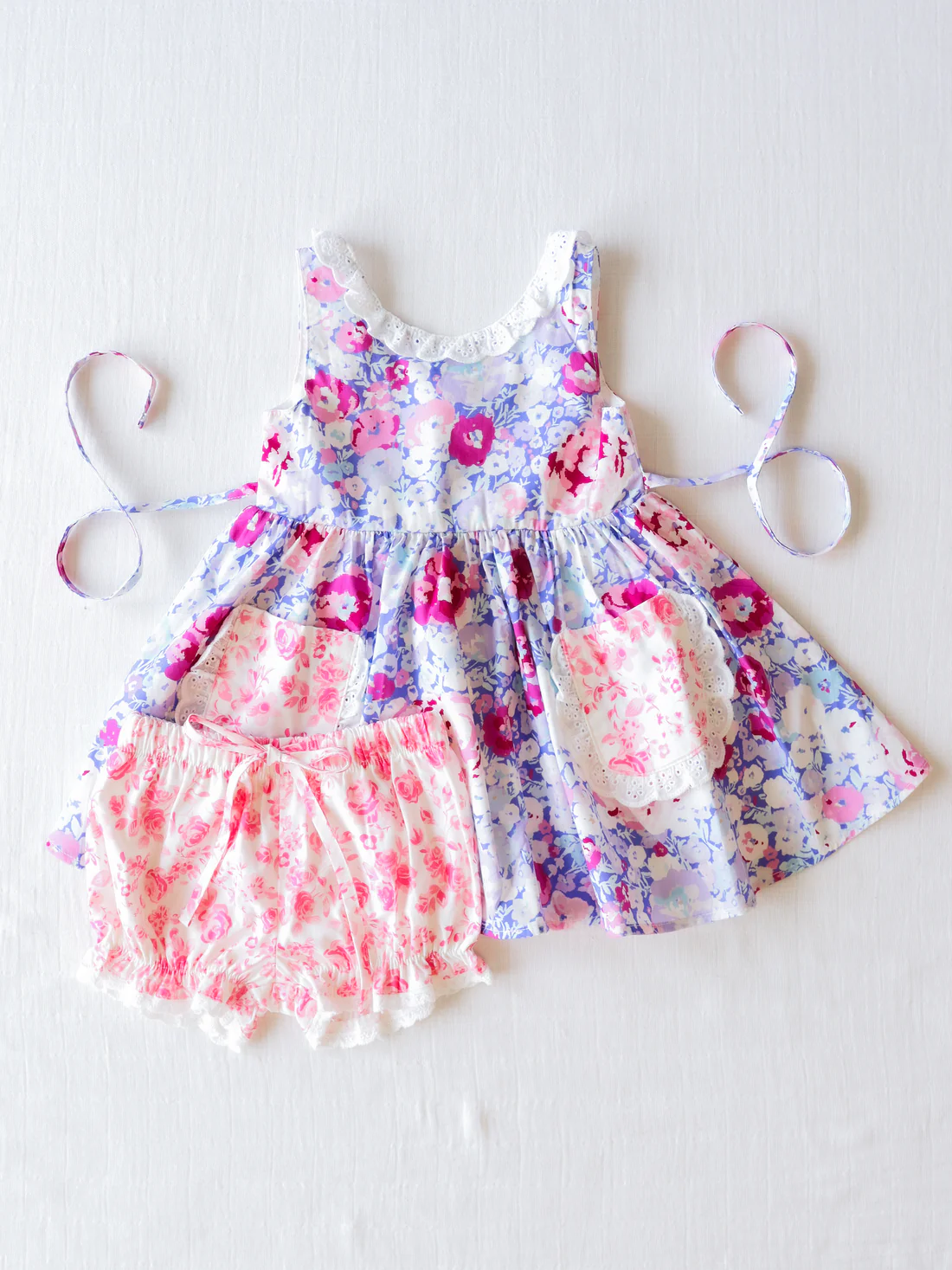 Baby Girls Purple Flowers Tunic Top Summer Shorts Clothing Sets Preorder(moq 5)