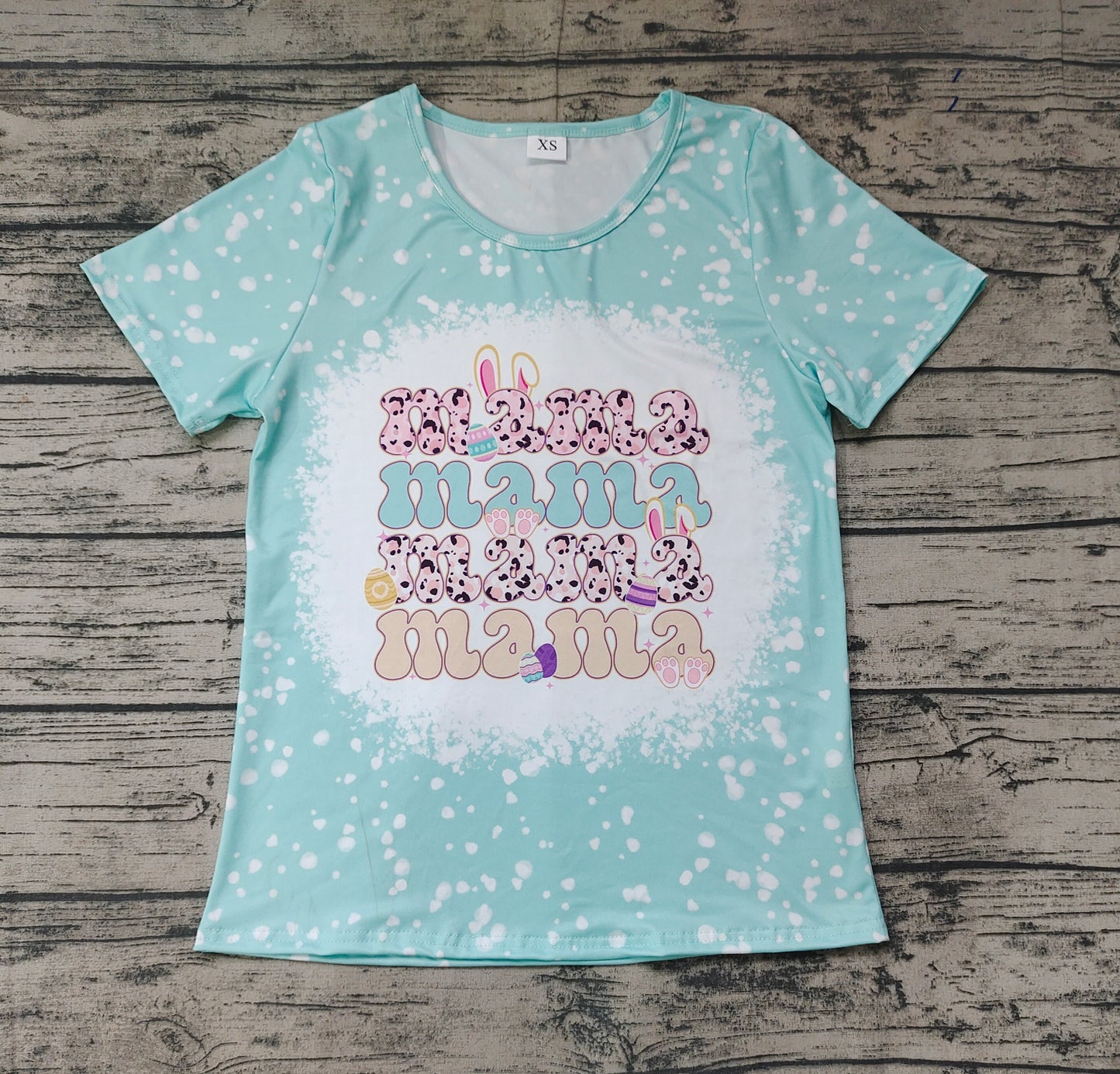 Adult Women Aqua Mama Easter Rabbit Tee Shirts Tops