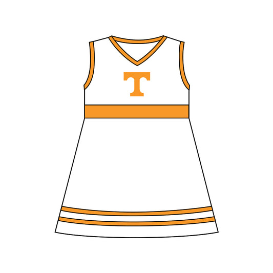 Baby Girls Cheerleader Tennessee sleeveless knee length Dresses preorder(moq 5)