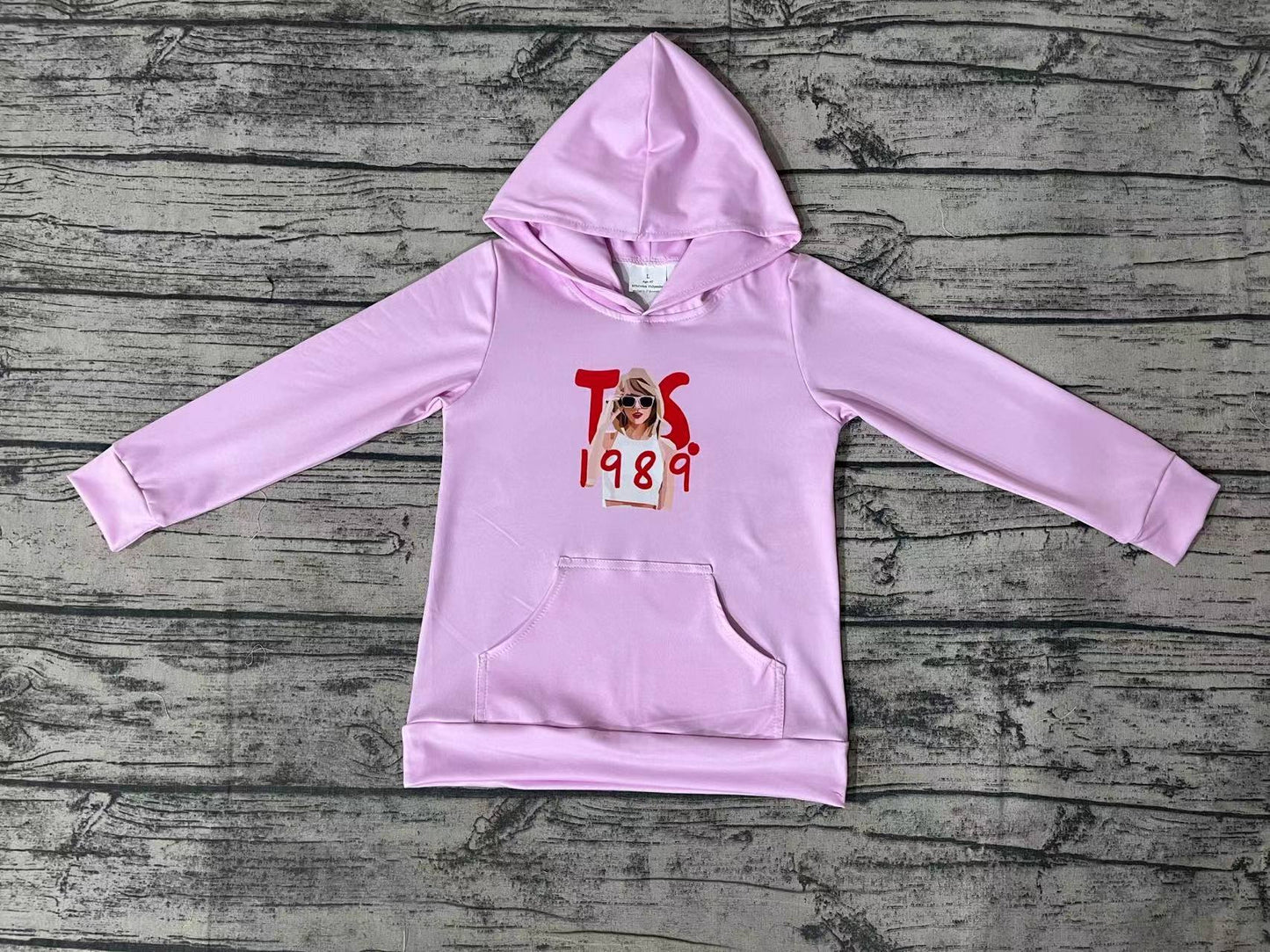 Baby Girls Hooded 1989 Pink Singer Long Sleeve Shirts Tops