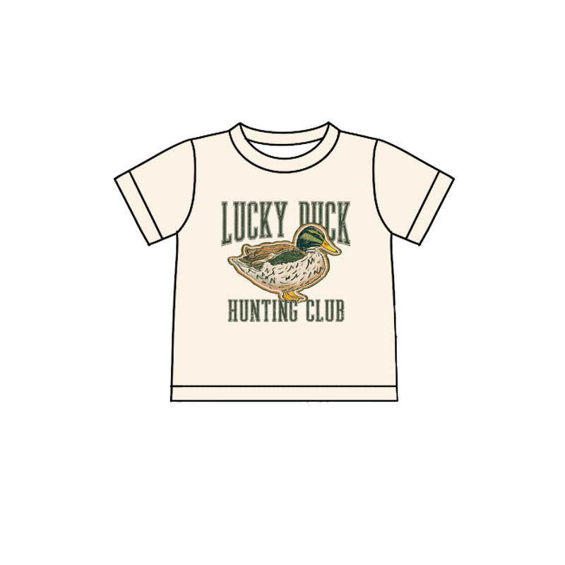 Preorder(moq 5) Baby Boys Short Sleeve Lucky Ducks Hunting T-shirts Top