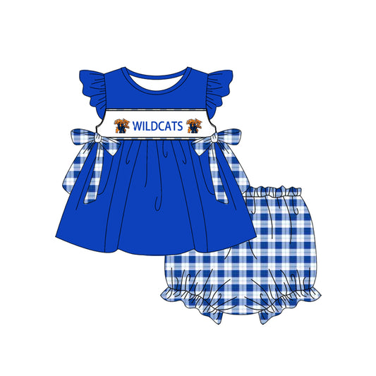 Preorder(moq 5) Baby Girls UK Team Bows Tunic Top Bummie Sets