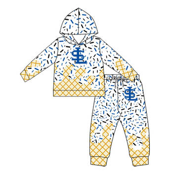 Preorder (moq 5)Baby Boys SL White Drips Hoodies Pants Team Clothes Sets
