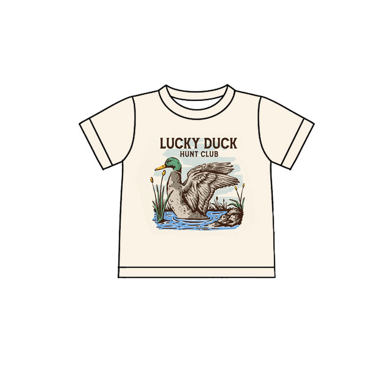 Preorder(moq 5) Baby Boys Short Sleeve Lucky Ducks Hunting T-shirts Top