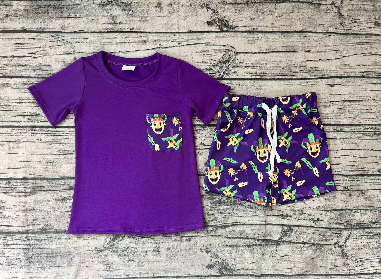 Baby Boys Mardi Gras Shirts Shorts Clothes Sets