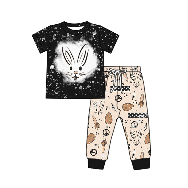 Baby Kids Easter Rabbit Top Jogger Pants Boys Clothing Sets preorder(MOQ 5)