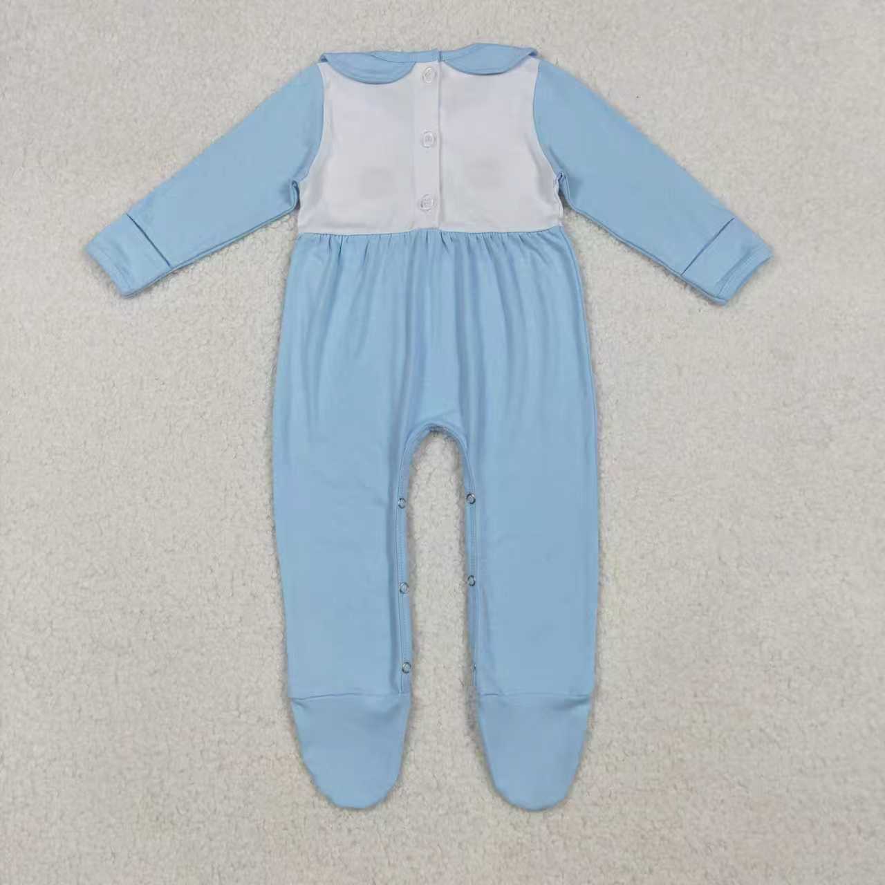 Sibling Embroidery Pumpkins Turkey Baby Infant Thanksgiving Fall Footed Rompers