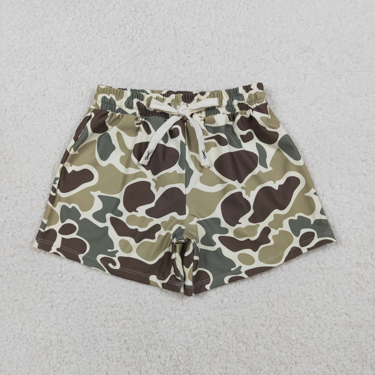 Daddy and Me Baby Boys Green Camouflage Trunks Bottoms Swimsuits