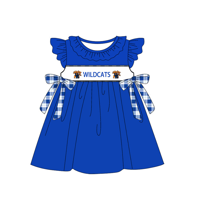 Preorder (moq 5)Baby Girls UK Team Bows Knee Length Dresses