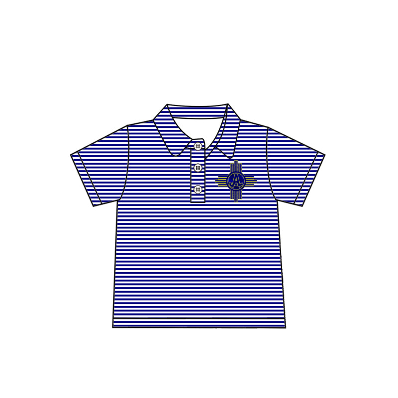 Preorder(moq 5) Baby Boys Blue JAL Short Sleeve Tee Pullovers Shirts Tops