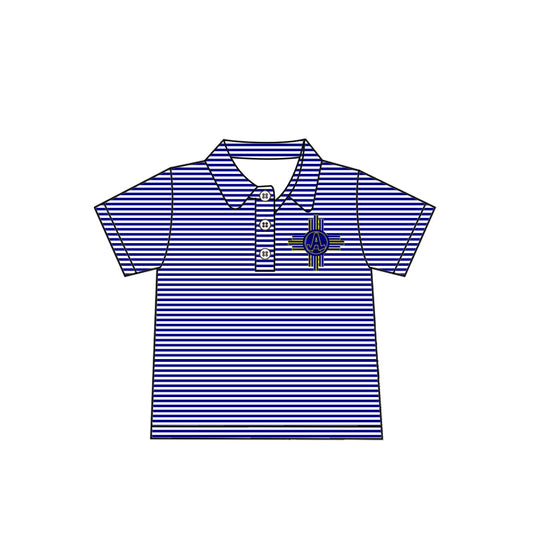 Preorder(moq 5) Baby Boys Blue JAL Short Sleeve Tee Pullovers Shirts Tops