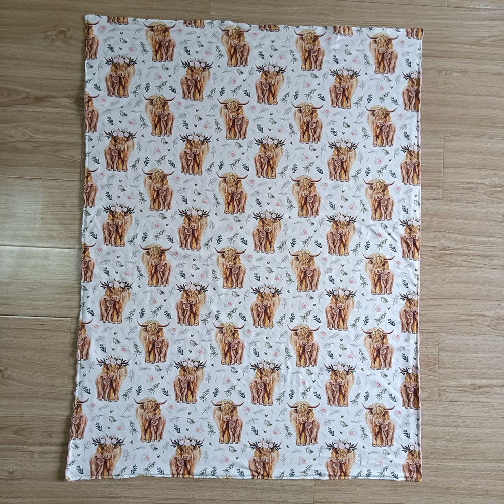 USA Shop Baby Kids Highland Cow Heifer Western Blankets