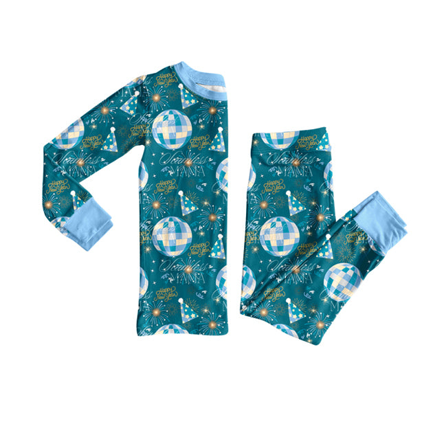 Preorder (moq 20)Baby Girls Bamboo Happy New Year Pajamas Set