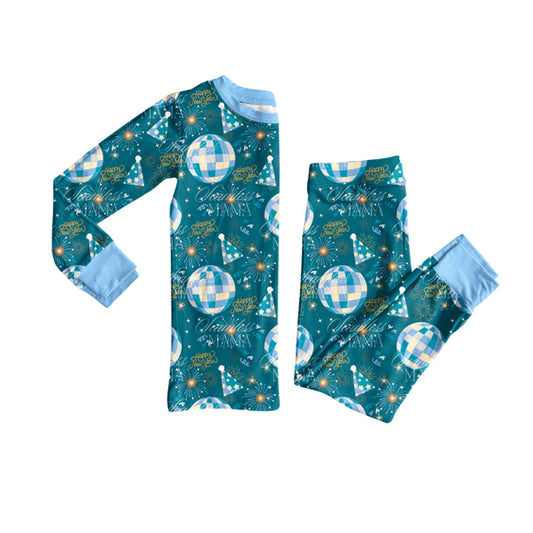 Preorder (moq 20)Baby Girls Bamboo Happy New Year Pajamas Set