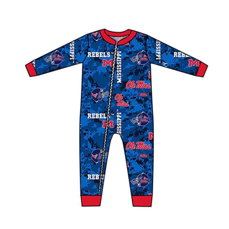 Baby Kids Team OL Long Sleeve Zip Rompers preorder(moq 5)