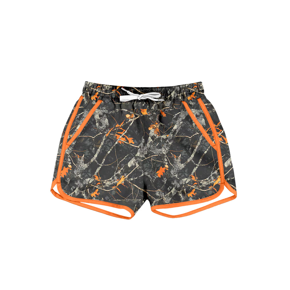 Preorder moq 5 Baby Girls Southern Leaves Camo Shorts Bottom