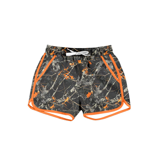 Preorder moq 5 Baby Girls Southern Leaves Camo Shorts Bottom