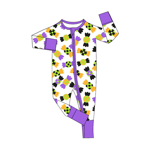 Preorder (moq 5)Baby Kids Long Sleeves Colorful Candy Zipper Rompers