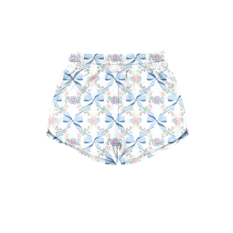Preorder (moq 5)Baby Girls Bows Flowers Checked Shorts Bottom