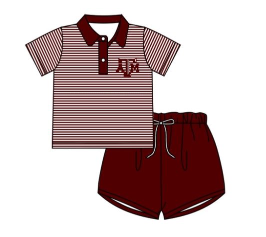 Preorder (moq 5)Baby Boys ATM Team Pullover Shirt Shorts Clothes Sets