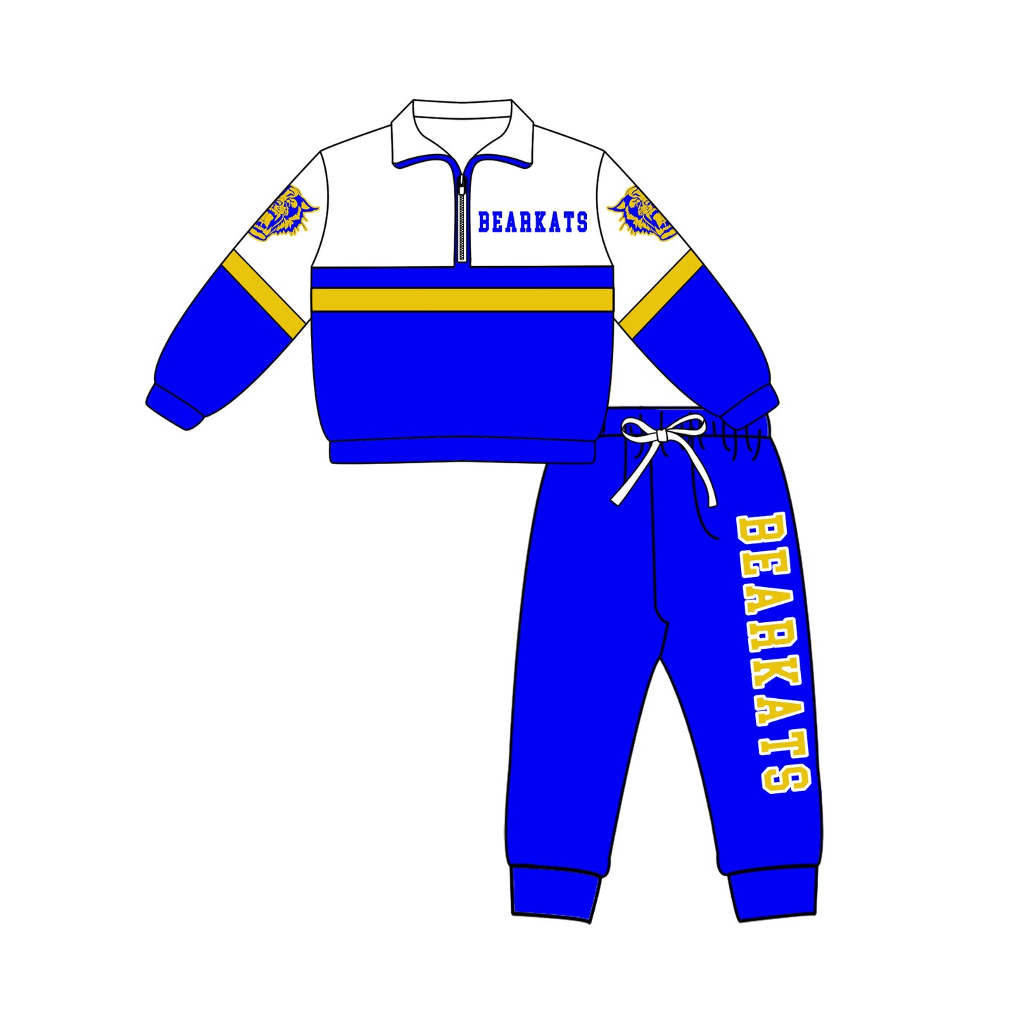 Preorder (moq 5)Baby Boys Raymondville Zip Pullovers Jogger Team Clothes Set