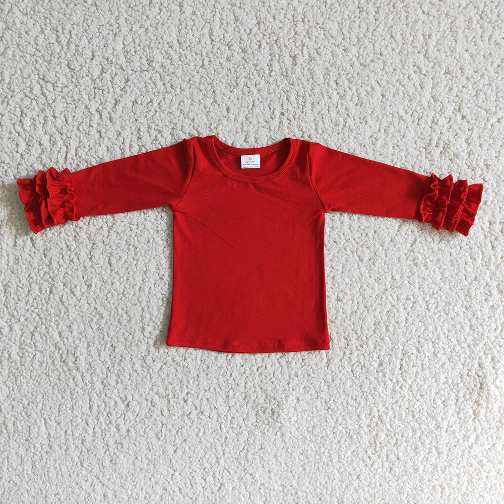 Sibling Baby Girls Kids Icing Ruffle Long Sleeve T-shirts