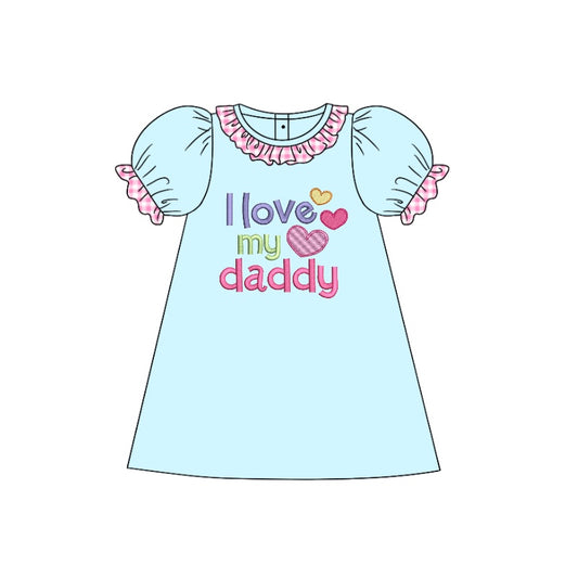 Baby Girls I Love My Daddy Knee Length Dresses Preorder(moq 5)
