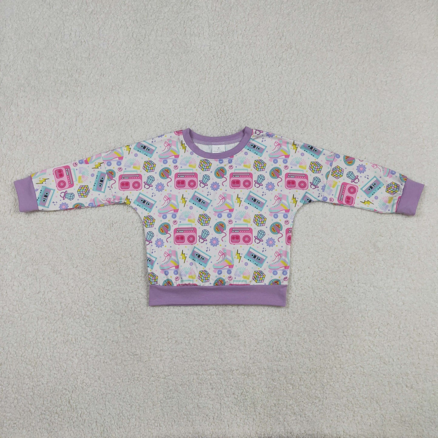 Baby Girls Long Sleeve Recorder Flowers T-shirts Top
